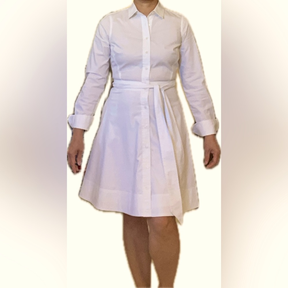 Banana Republic, White Shirt Dress, Long sleeve, Size 0